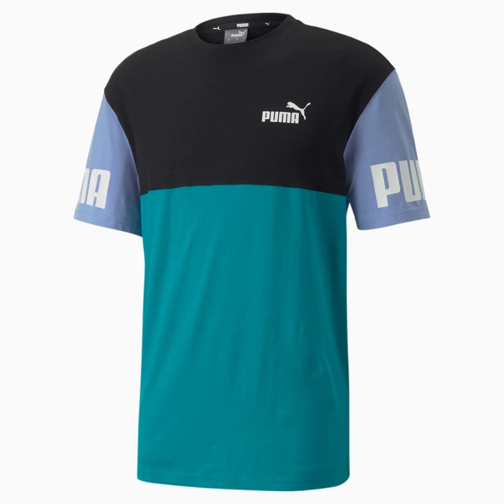 Puma Camiseta Power Colorblock Tee Men (Deep Aqua)