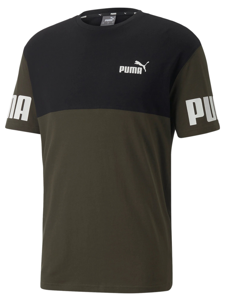 Puma Camiseta Power Colorblock Tee Men (Forest Night)